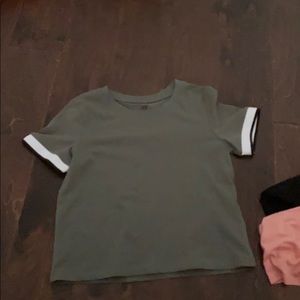a green crop top
